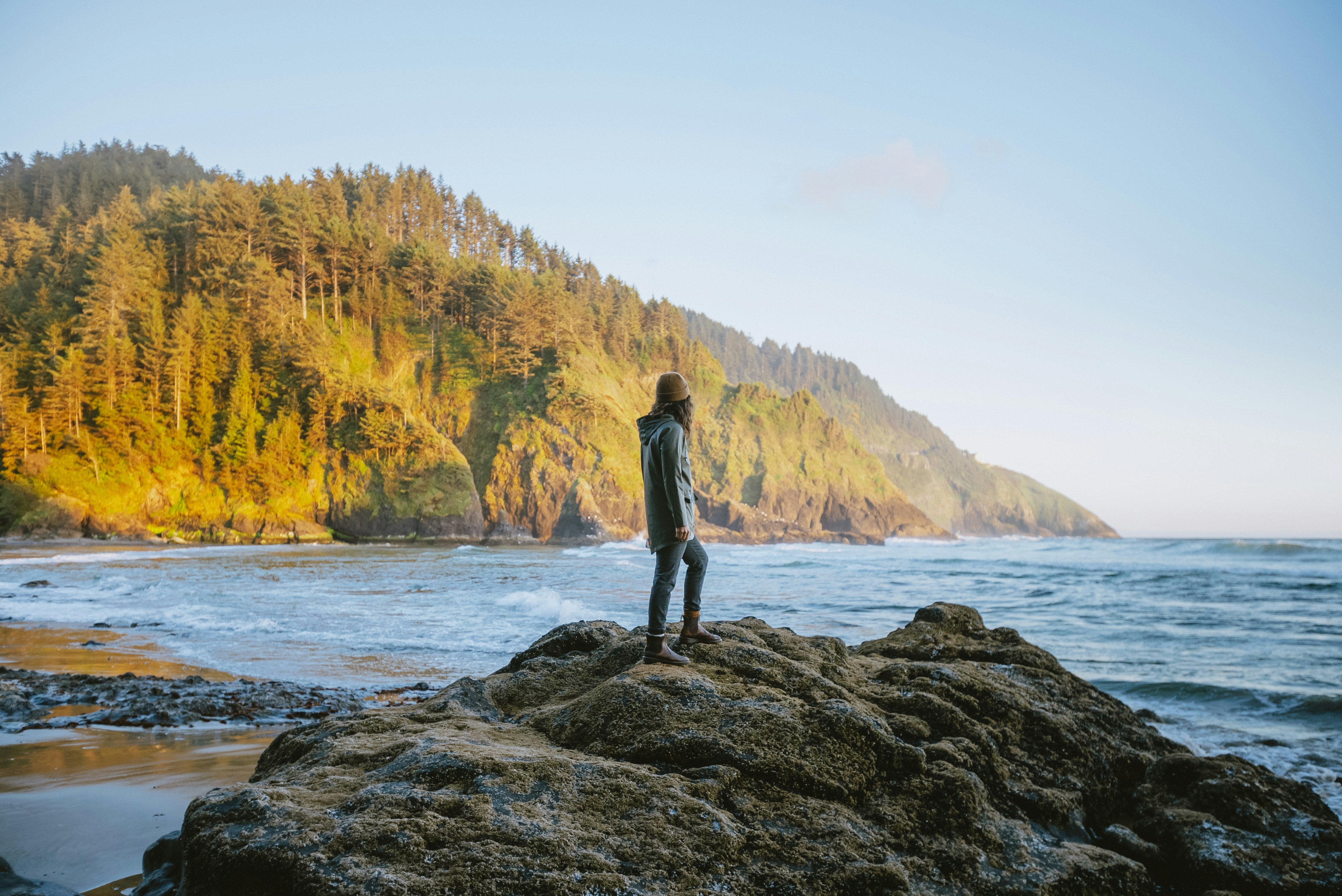 Person on the Oregon Coast, photo by Josh Hild